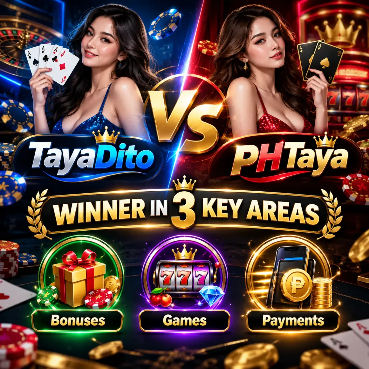 TayaDito vs. PHTaya comparison — TayaDito vs. PHTaya: Winner in 3 Key Areas